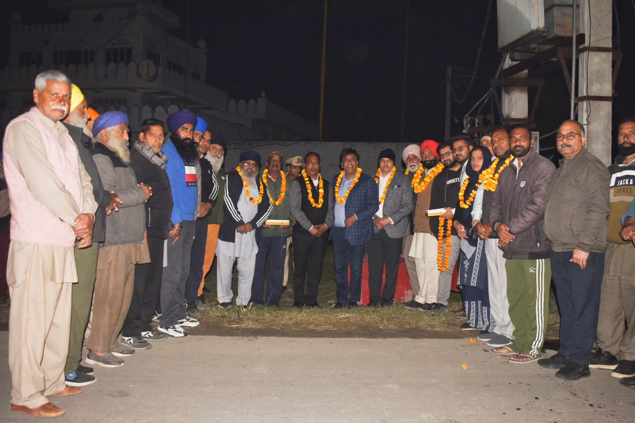 MLA Jimpa inaugurated street lights on the road leading to Gurdwara Jahara Jahur Sahib